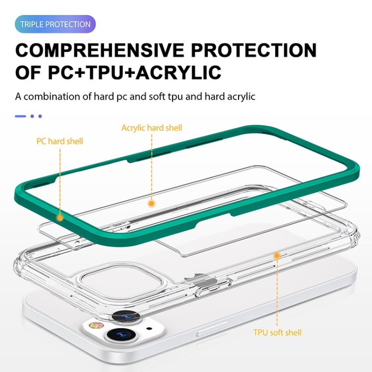 For iPhone 13 Bright Series Clear Acrylic + PC+TPU Shockproof Case