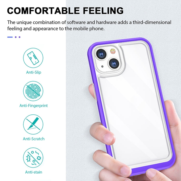 For iPhone 13 Bright Series Clear Acrylic + PC+TPU Shockproof Case