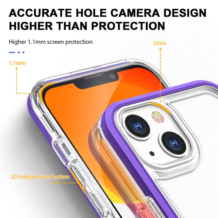 For iPhone 13 Bright Series Clear Acrylic + PC+TPU Shockproof Case