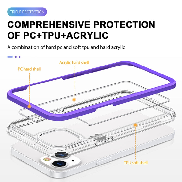 For iPhone 13 Bright Series Clear Acrylic + PC+TPU Shockproof Case