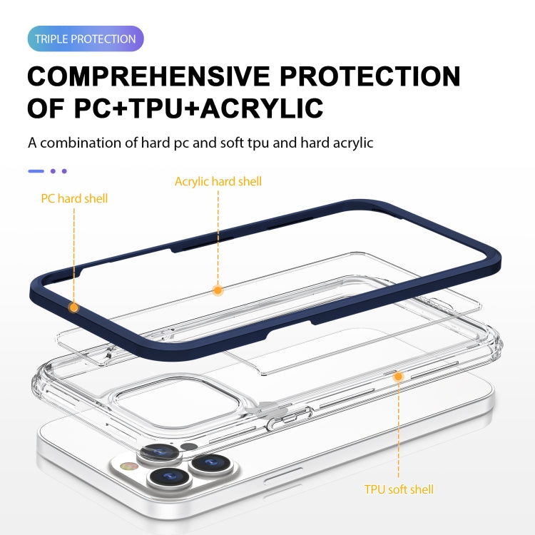 For iPhone 13 Pro Bright Series Clear Acrylic + PC+TPU Shockproof Case