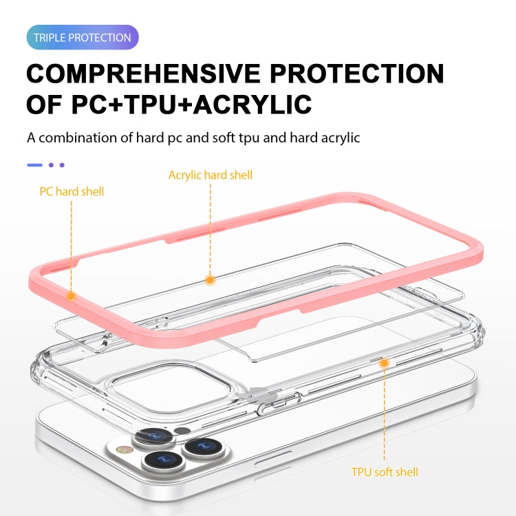 For iPhone 13 Pro Bright Series Clear Acrylic + PC+TPU Shockproof Case