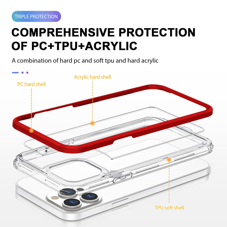 For iPhone 13 Pro Bright Series Clear Acrylic + PC+TPU Shockproof Case