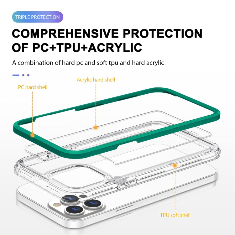 For iPhone 13 Pro Bright Series Clear Acrylic + PC+TPU Shockproof Case