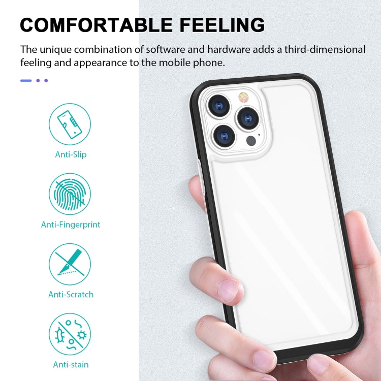 For iPhone 13 Pro Max Bright Series Clear Acrylic + PC+TPU Shockproof Case