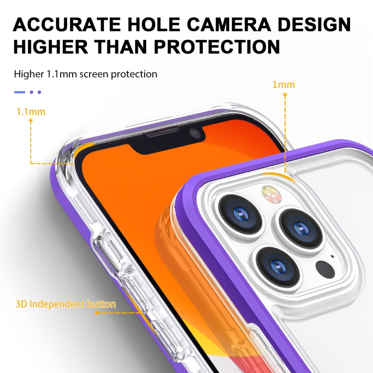 For iPhone 13 Pro Max Bright Series Clear Acrylic + PC+TPU Shockproof Case