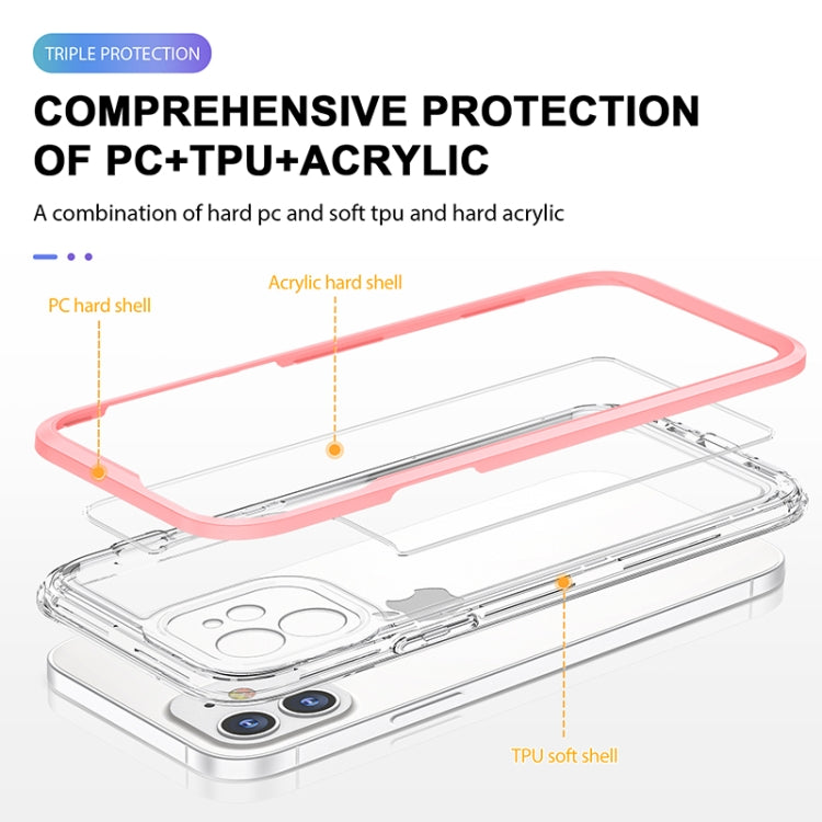 For iPhone 12 Bright Series Clear Acrylic + PC+TPU Shockproof Case