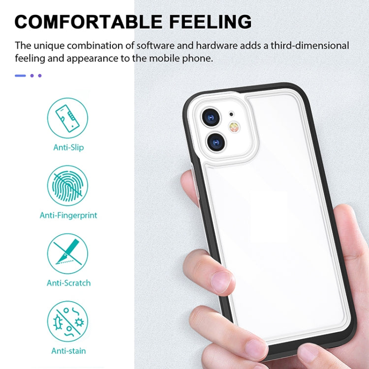 For iPhone 12 Bright Series Clear Acrylic + PC+TPU Shockproof Case