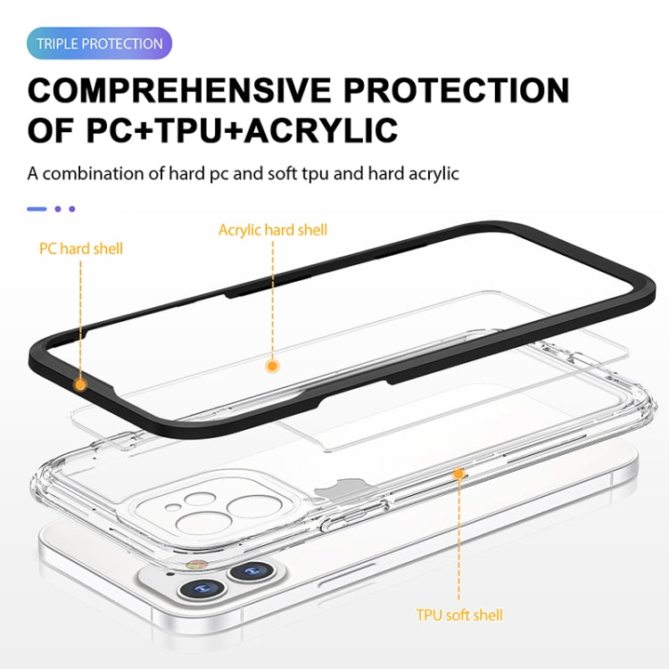 For iPhone 12 Bright Series Clear Acrylic + PC+TPU Shockproof Case