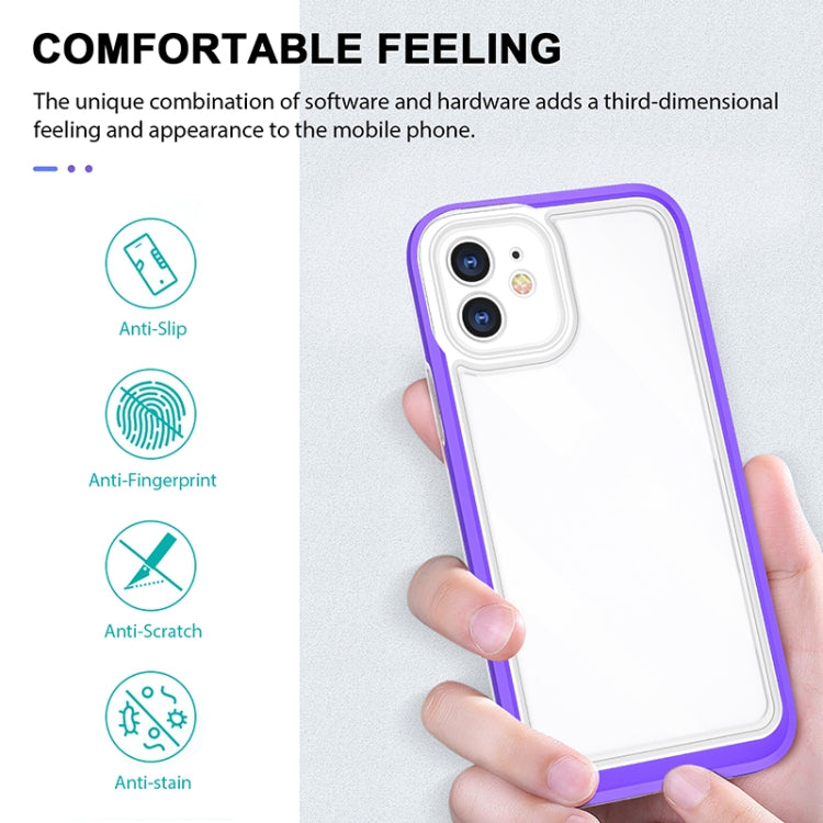 For iPhone 12 Bright Series Clear Acrylic + PC+TPU Shockproof Case