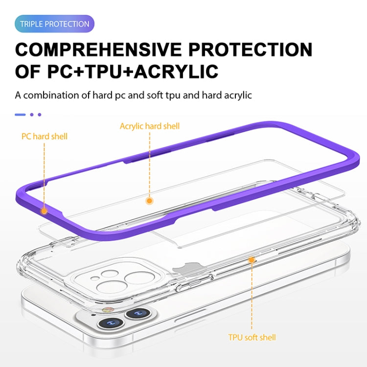 For iPhone 11 Bright Series Clear Acrylic + PC+TPU Shockproof Case