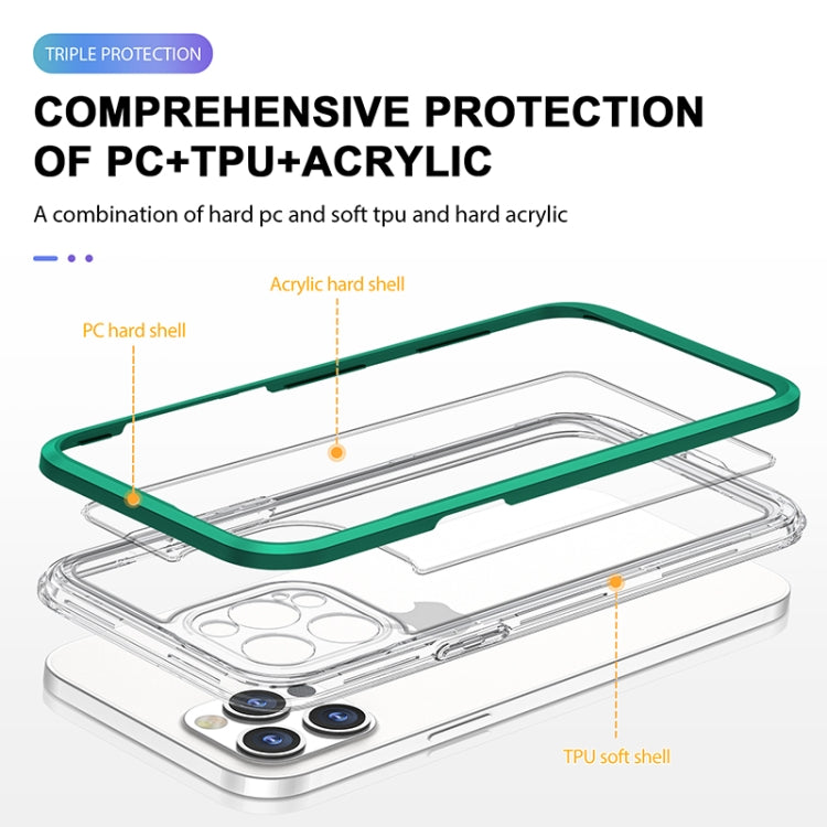 For iPhone 11 Pro Max Bright Series Clear Acrylic + PC+TPU Shockproof Case
