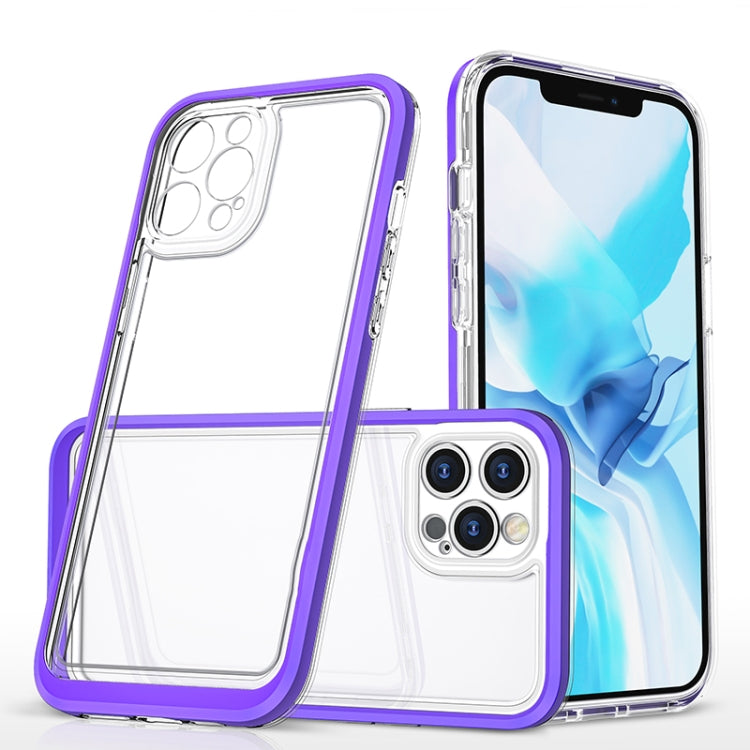 For iPhone 11 Pro Max Bright Series Clear Acrylic + PC+TPU Shockproof Case