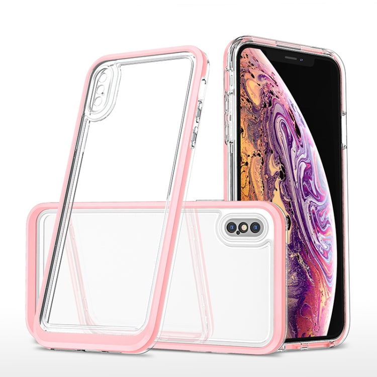 For iPhone X / XS Bright Series Clear Acrylic + PC+TPU Shockproof Case