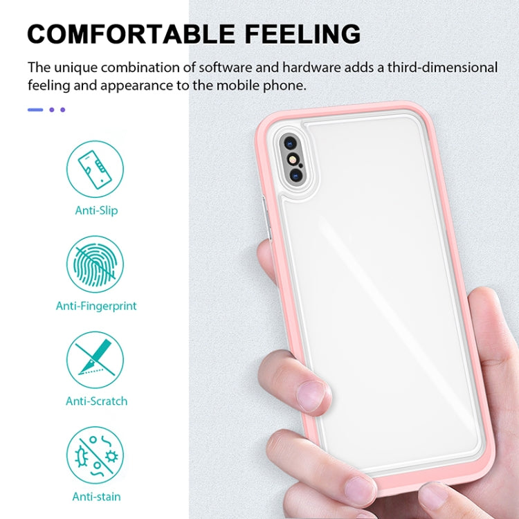 For iPhone X / XS Bright Series Clear Acrylic + PC+TPU Shockproof Case