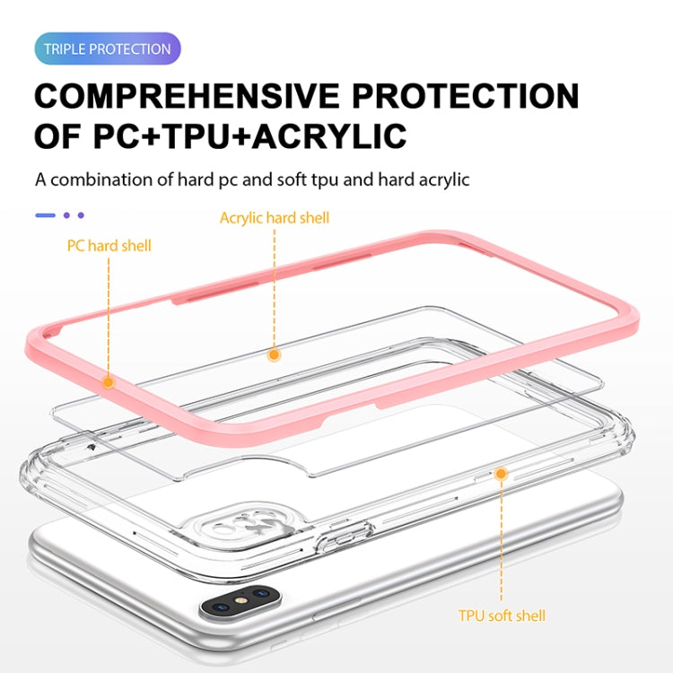For iPhone X / XS Bright Series Clear Acrylic + PC+TPU Shockproof Case