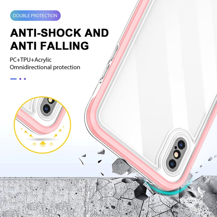 For iPhone X / XS Bright Series Clear Acrylic + PC+TPU Shockproof Case