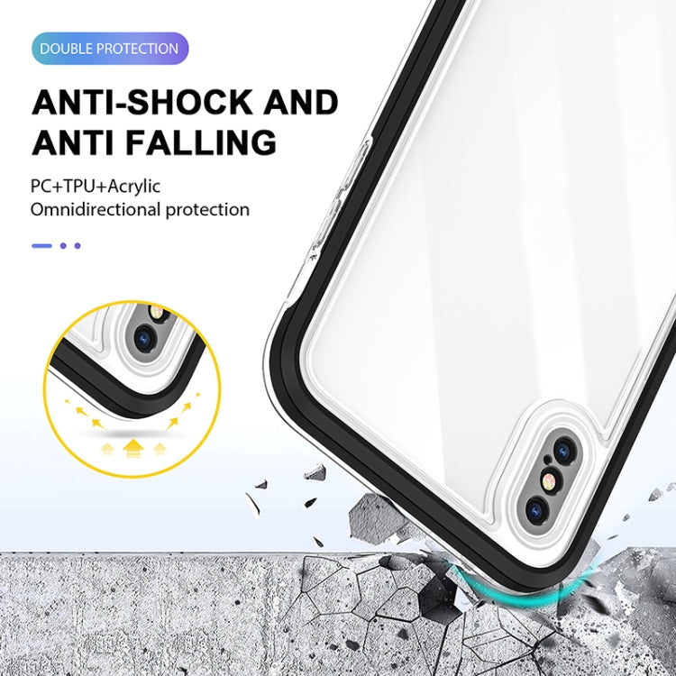 For iPhone X / XS Bright Series Clear Acrylic + PC+TPU Shockproof Case