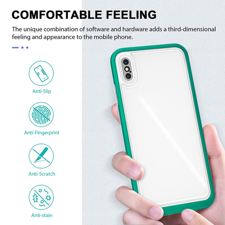 For iPhone X / XS Bright Series Clear Acrylic + PC+TPU Shockproof Case