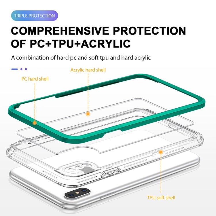 For iPhone X / XS Bright Series Clear Acrylic + PC+TPU Shockproof Case