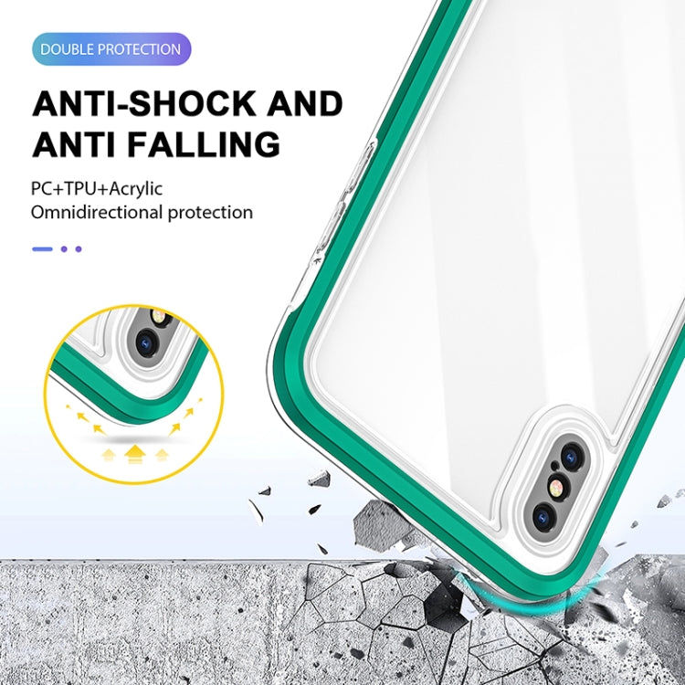 For iPhone X / XS Bright Series Clear Acrylic + PC+TPU Shockproof Case