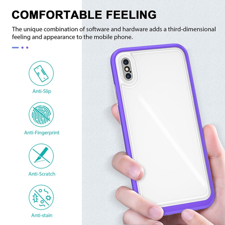 For iPhone X / XS Bright Series Clear Acrylic + PC+TPU Shockproof Case