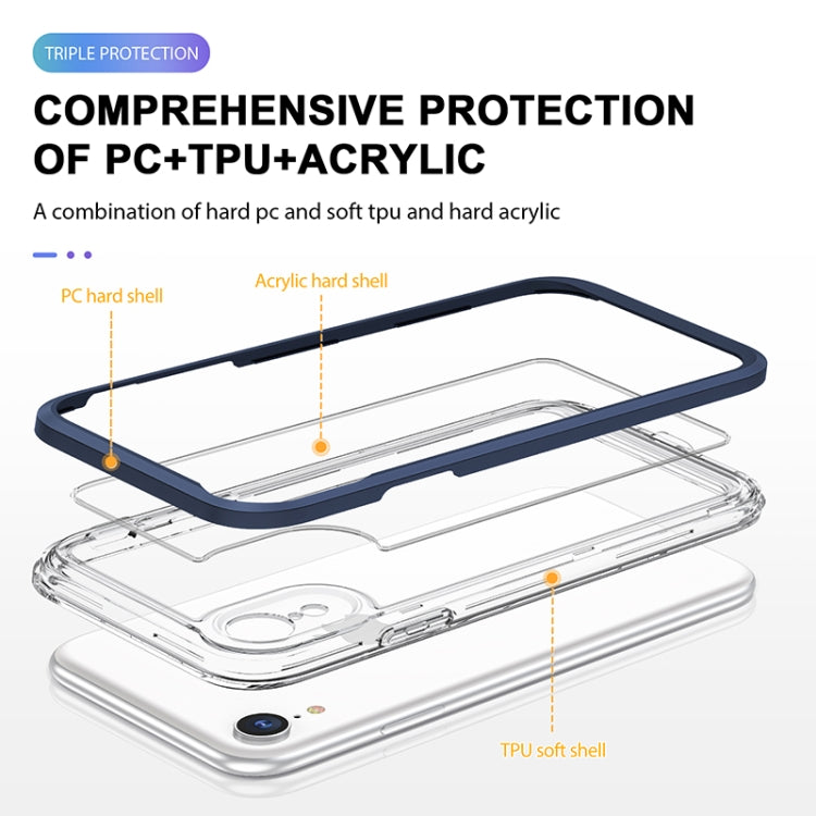 For iPhone XR Bright Series Clear Acrylic + PC+TPU Shockproof Case