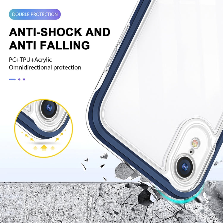 For iPhone XR Bright Series Clear Acrylic + PC+TPU Shockproof Case