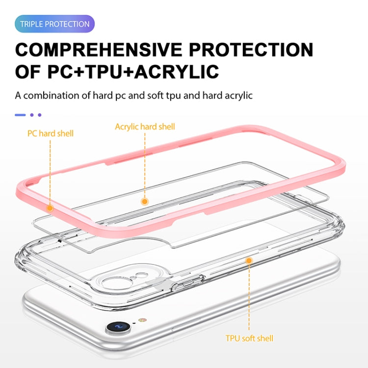 For iPhone XR Bright Series Clear Acrylic + PC+TPU Shockproof Case