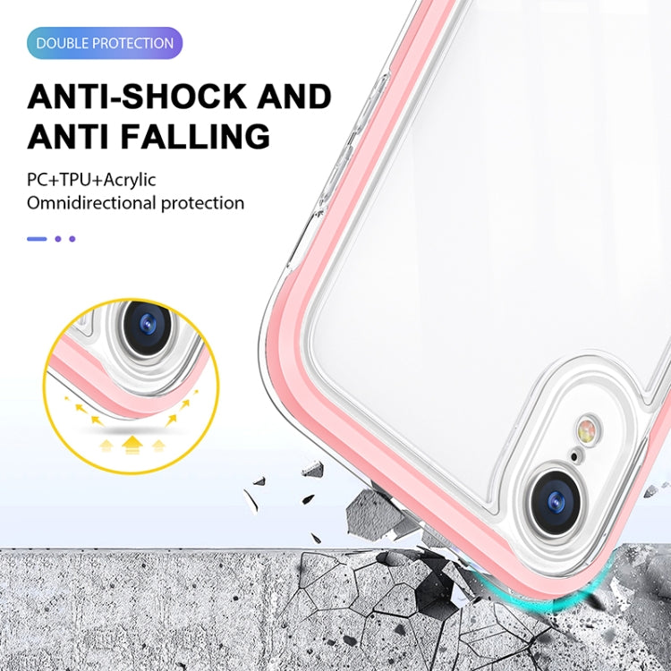 For iPhone XR Bright Series Clear Acrylic + PC+TPU Shockproof Case