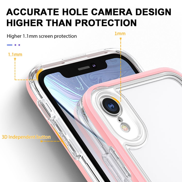For iPhone XR Bright Series Clear Acrylic + PC+TPU Shockproof Case