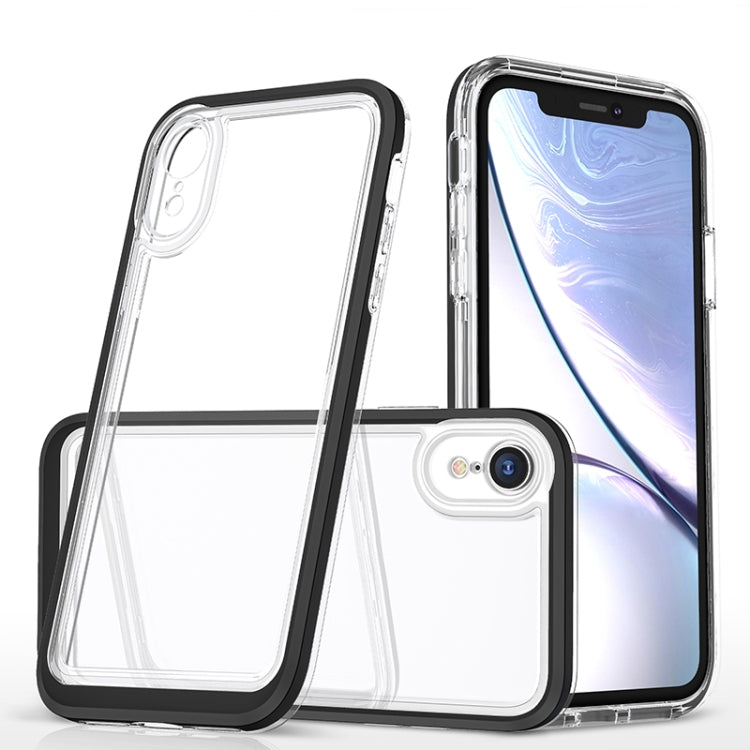 For iPhone XR Bright Series Clear Acrylic + PC+TPU Shockproof Case