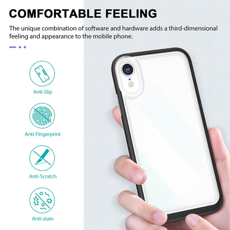 For iPhone XR Bright Series Clear Acrylic + PC+TPU Shockproof Case