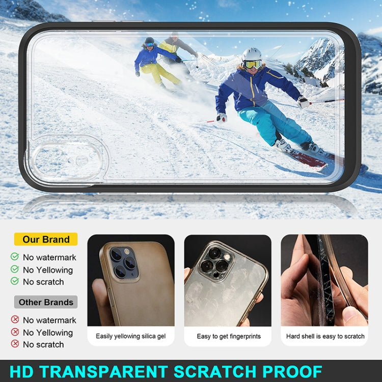 For iPhone XR Bright Series Clear Acrylic + PC+TPU Shockproof Case