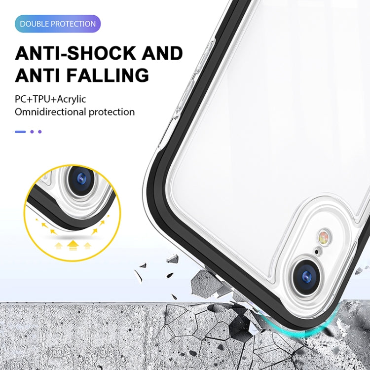 For iPhone XR Bright Series Clear Acrylic + PC+TPU Shockproof Case