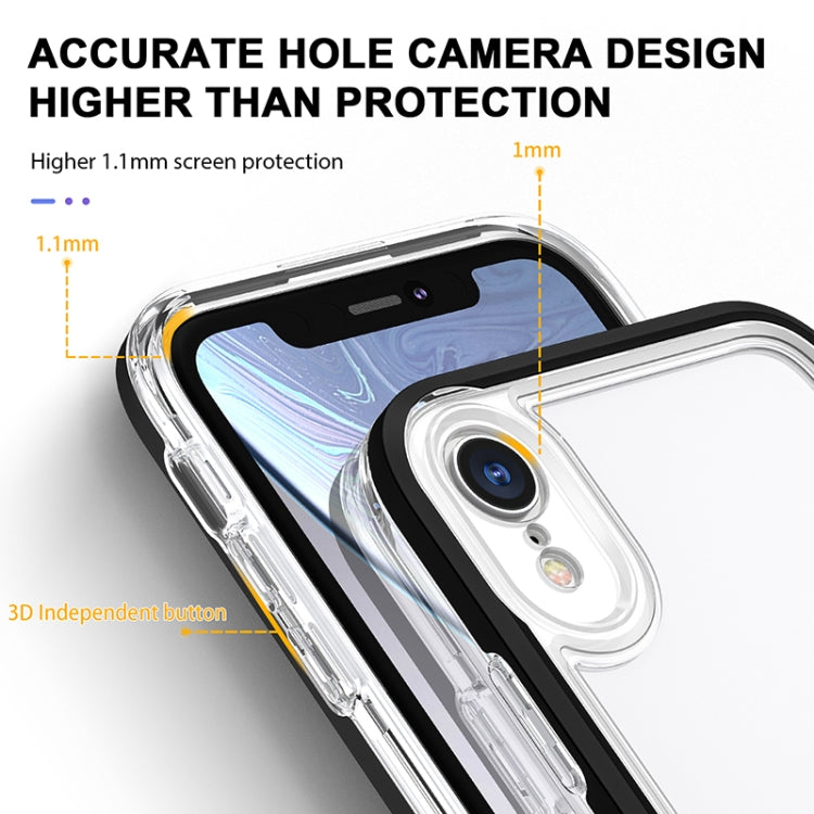 For iPhone XR Bright Series Clear Acrylic + PC+TPU Shockproof Case