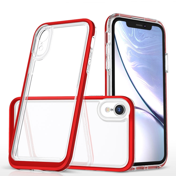 For iPhone XR Bright Series Clear Acrylic + PC+TPU Shockproof Case