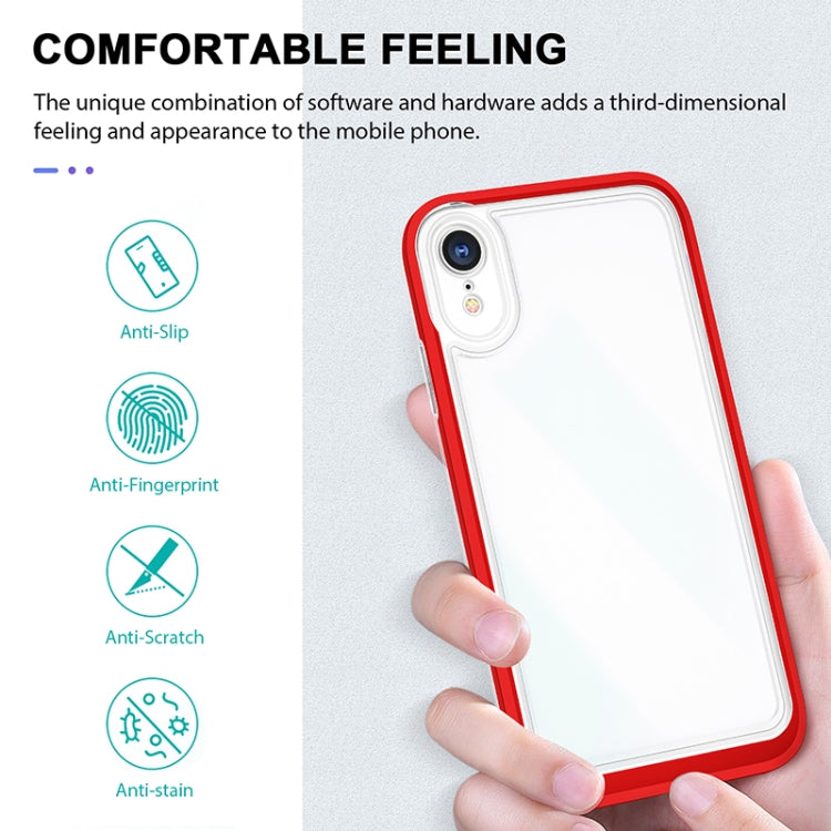 For iPhone XR Bright Series Clear Acrylic + PC+TPU Shockproof Case