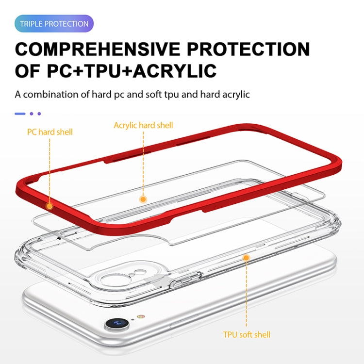 For iPhone XR Bright Series Clear Acrylic + PC+TPU Shockproof Case