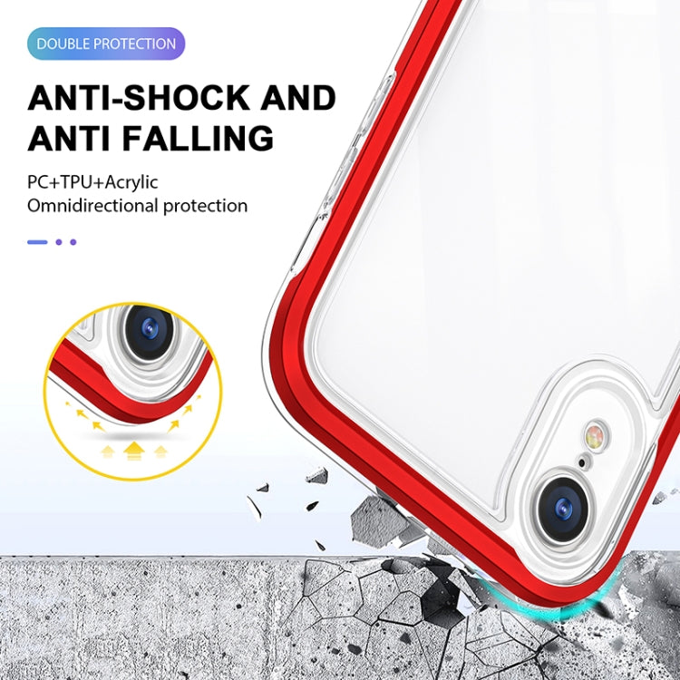 For iPhone XR Bright Series Clear Acrylic + PC+TPU Shockproof Case