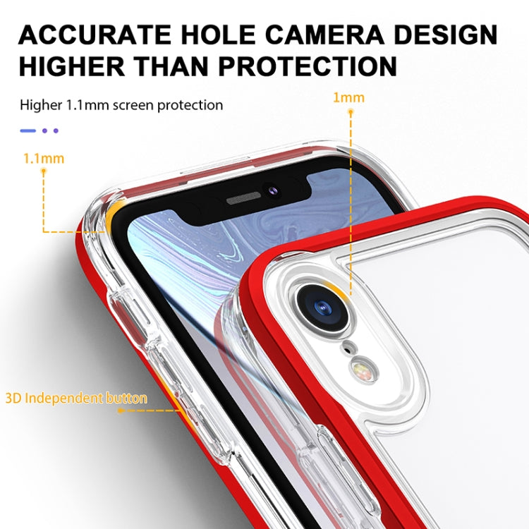 For iPhone XR Bright Series Clear Acrylic + PC+TPU Shockproof Case