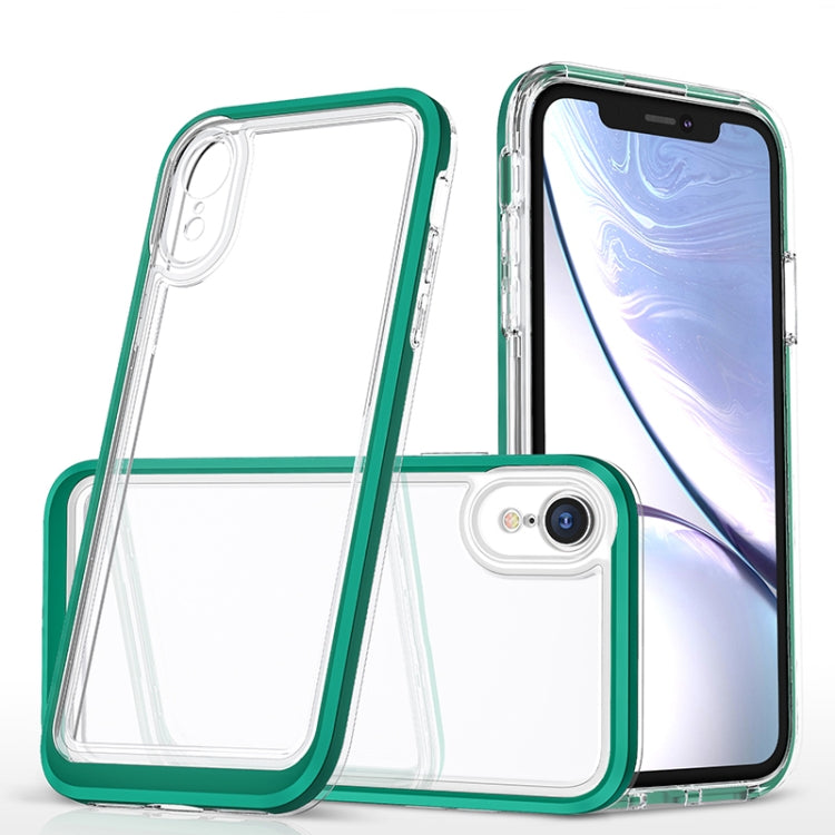 For iPhone XR Bright Series Clear Acrylic + PC+TPU Shockproof Case