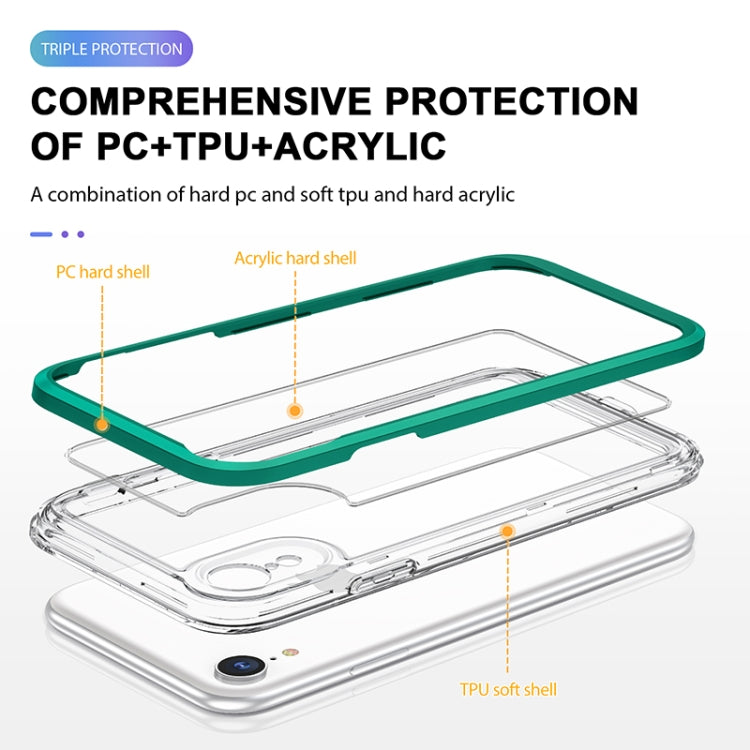 For iPhone XR Bright Series Clear Acrylic + PC+TPU Shockproof Case