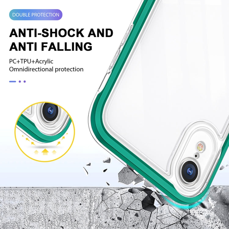 For iPhone XR Bright Series Clear Acrylic + PC+TPU Shockproof Case