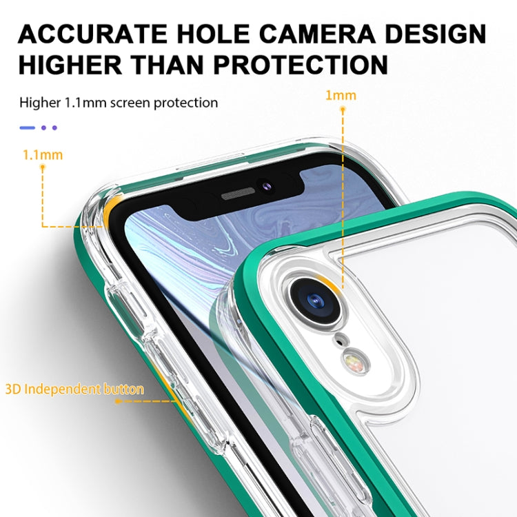 For iPhone XR Bright Series Clear Acrylic + PC+TPU Shockproof Case