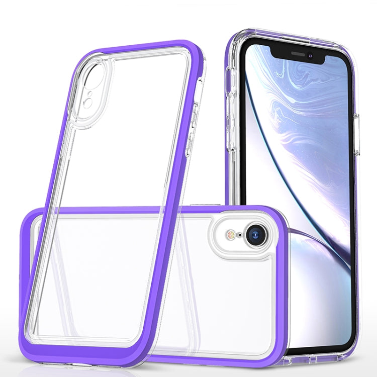 For iPhone XR Bright Series Clear Acrylic + PC+TPU Shockproof Case