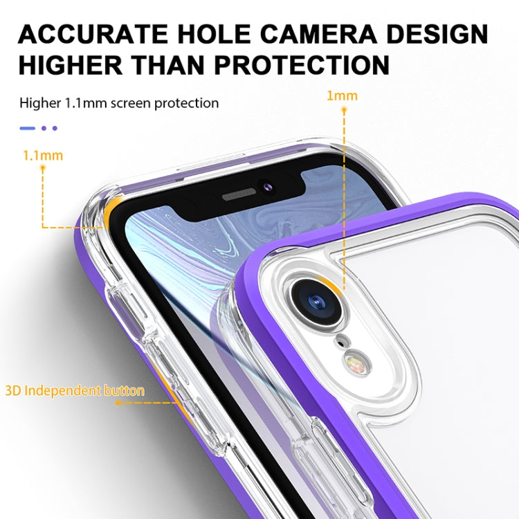 For iPhone XR Bright Series Clear Acrylic + PC+TPU Shockproof Case