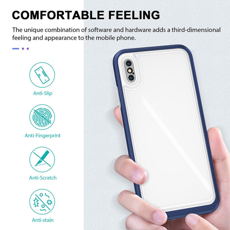 For iPhone XS Max Bright Series Clear Acrylic + PC+TPU Shockproof Case