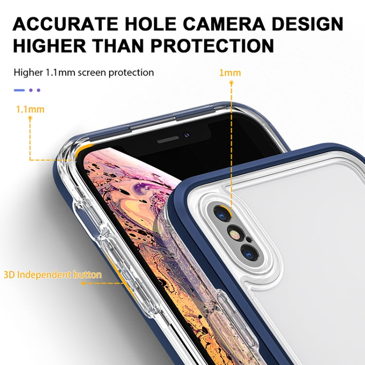 For iPhone XS Max Bright Series Clear Acrylic + PC+TPU Shockproof Case