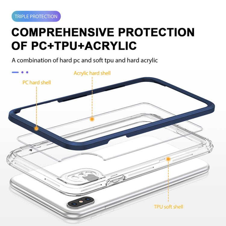For iPhone XS Max Bright Series Clear Acrylic + PC+TPU Shockproof Case